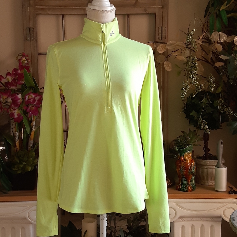 UNDER ARMOUR RUN 1/4 Zip LS Thumb Holes Size Small